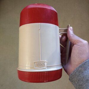 Vintage Thermos 10 oz insulated food jar vacuum bottle soup cup lid glas…